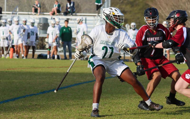 RGNS Athletics. Bryce Phillips goes on the offensive against Asheville High School.