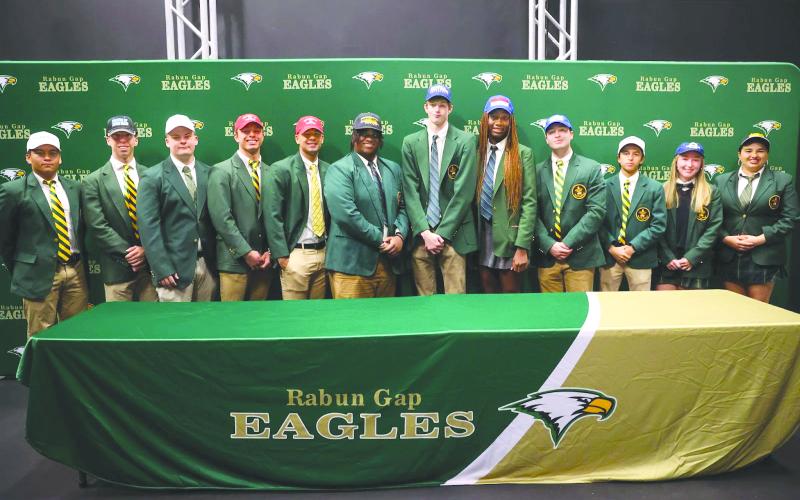 RGNS Athletics. Rabun Gap-Nacoochee School celebrated its Spring Signing Day on Wednesday, April 20 with twelve student-athletes signing to play at the collegiate level.