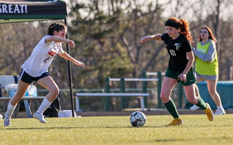 Photo by Austin Poffenberger. TFS’s Jenna Chesser  finished the March 29 game against George Walton with a goal and assist.