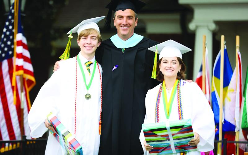Photo courtesy of RGNS. Alex Haiss and Genevieve Maddox, both of Franklin, N.C., were named valedictorians at Rabun Gap-Nacoochee School’s graduation ceremony on Sunday, May 15.