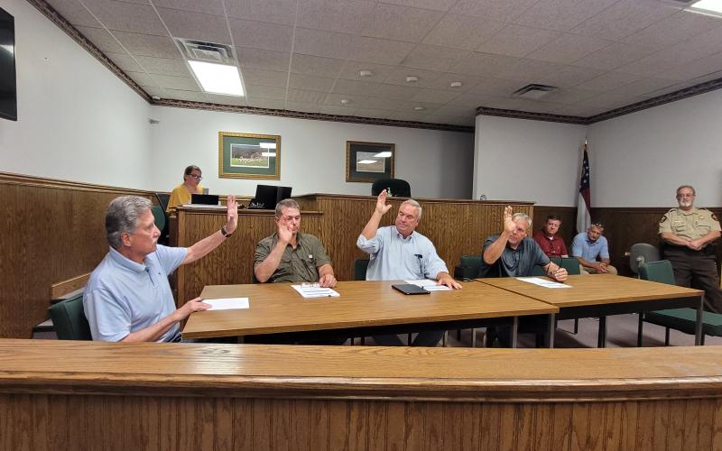 Megan Broome/The Clayton Tribune. Commissoners approve the $26.6 million budget.