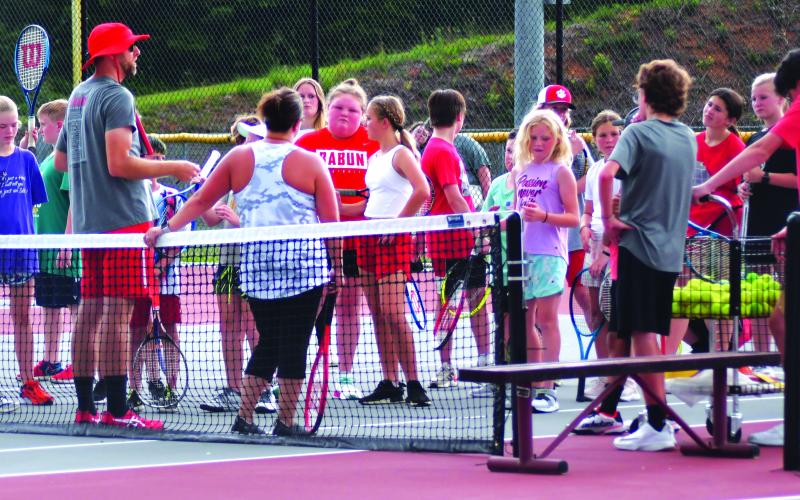 Enoch Autry/The Clayton Tribune. Youth attend the “Summer Tennis Camp” June 6-9.