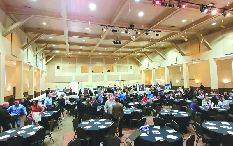 Megan Broome/The Clayton Tribune. Attendees take advantage of the Business Expo and Networking event on May 26 at the civic center.
