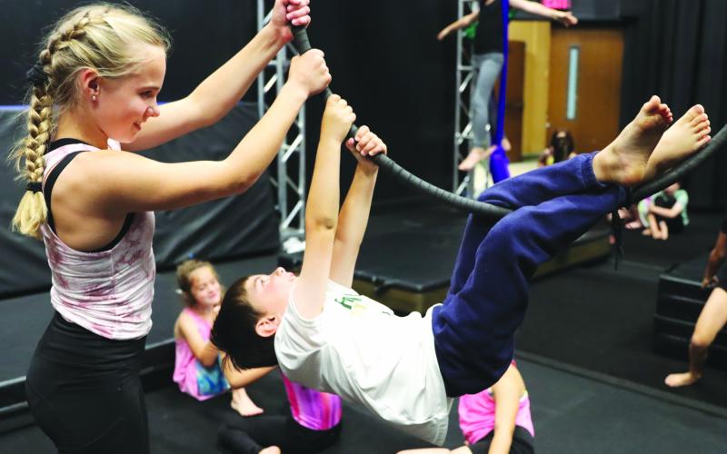 Photo courtesy RGNS. The Cirque Camps at Rabun Gap-Nacoochee this month were fun for the youth.