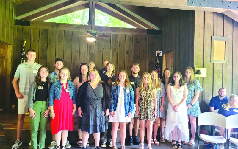 Megan Broome/The Clayton Tribune.  Pictured are Bo Anderson; Brett Backer; Lilli Chase; Carlie Crane; Willow Fisher; Birdie Jordan; Caleb Long; Tate Ramey; Sarah Kate Roberson; Mackenzie Stancil; Jenica Steill; Loren Stiles; Anna Grace Thompson; and Jaycee Weber. Not pictured are Carson Becerra; Connor Horton; Garrett Horton; Blake Ramey; Dalton Ramey and Lizbeth Suarez.