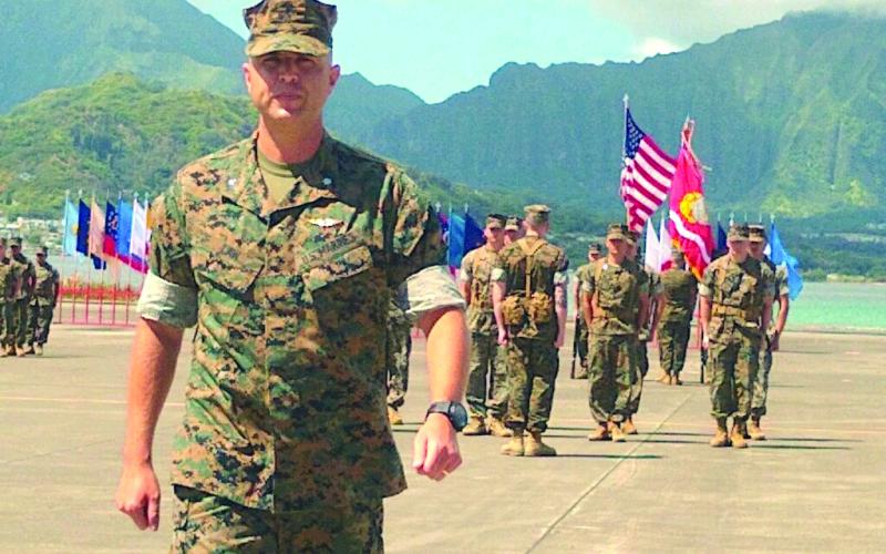 Submitted photo. Marine Corps Lt. Col. Nicholas B. Law is the new commander of Marine Squadron VMU-3 in Hawaii.