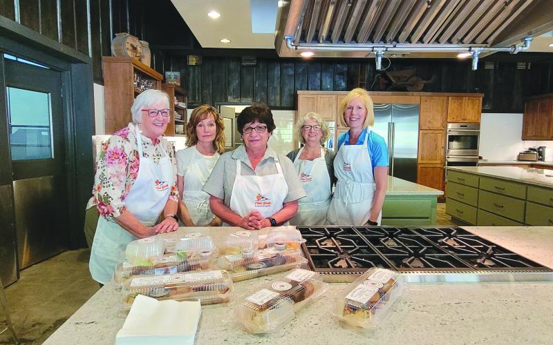 Megan Broome/The Clayton Tribune. Pictured are Nancy Parrott, Barbara Wilson, Joanne Baumgartner, Gloria Stokes, and Jackie Baumgartner.