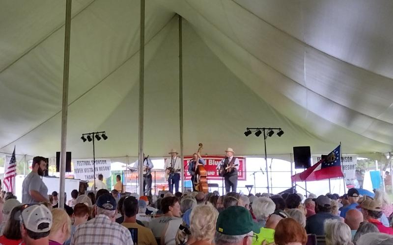 Photo courtesy of Conner Horn. Crowds came out to the 25th Dillard Bluegrass and Barbeque Festival August 5 and 6. Headliner Nick Chandler and Delivered performed during the event on Saturday.