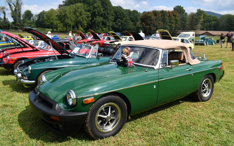 Megan Broome/The Clayton Tribune. This 1977 MGB owned by John Williamson of Wagener, S.C. was featured during the Southeast British Car Festival.