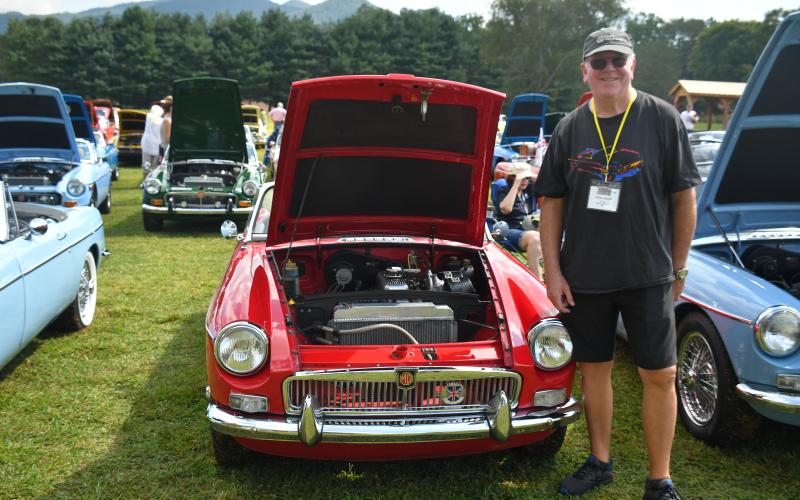 Megan Broome/The Clayton Tribune. Jeffrey Adams from Kidwah Island, S.C. features his 1965 MGB MKI in the Southeast British Car Festival held in Dillard last weekend.