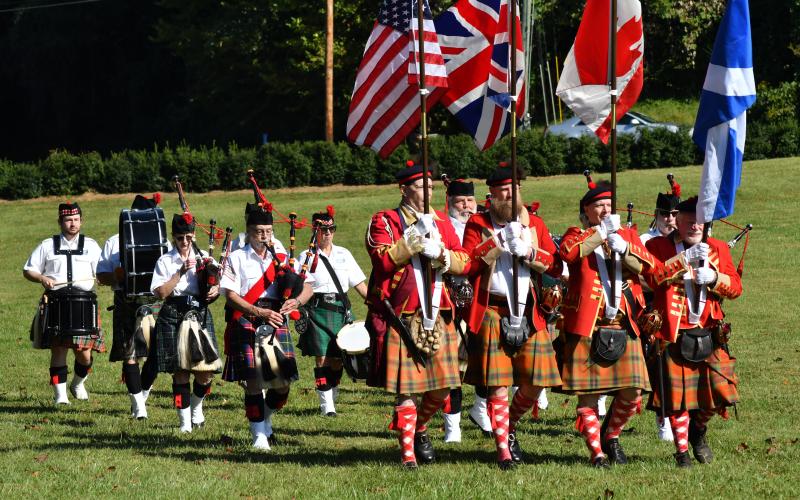 Enoch Autry/The Clayton Tribune. The St. Andrews Pipes &amp; Drum performs during the opening ceremony at the North Georgia Highland Games event in Clayton on Sept. 24. The event raised money for the Place of Hope North Georgia. Elizabeth Beck, director of Place of Hope, said the goal is to support every foster family in the area.