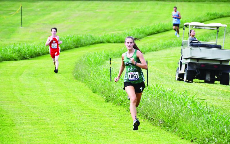 Photo courtesy of Elisha Boggs. Dani Prince took fourth in the Athens meet, finishing in 26:08.