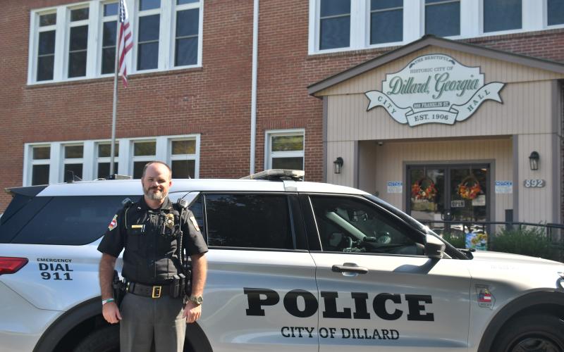 Megan Broome/The Clayton Tribune. Dillard Police Chief Kenneth Watts is looking forward to keeping community members safe, building connections with citizens and business owners, and getting drugs off of the streets in his new leadership position.
