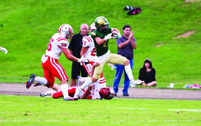 Enoch Autry/The Clayton Tribune. Freshman Walker Bryson picks off a pass against Baylor from August 25th. In the game against Country Day, Bryson had a pick-6.