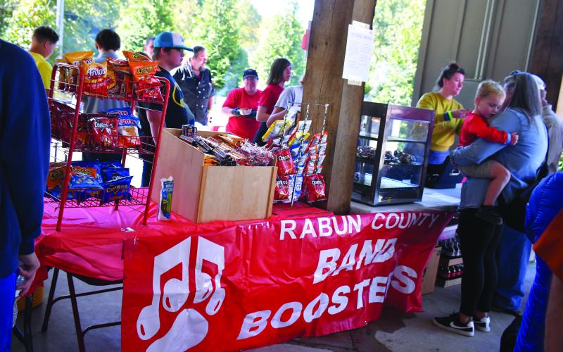 Megan Broome/The Clayton Tribune. Rabun County Band Boosters at the Foxfire Mountaineer Festival.