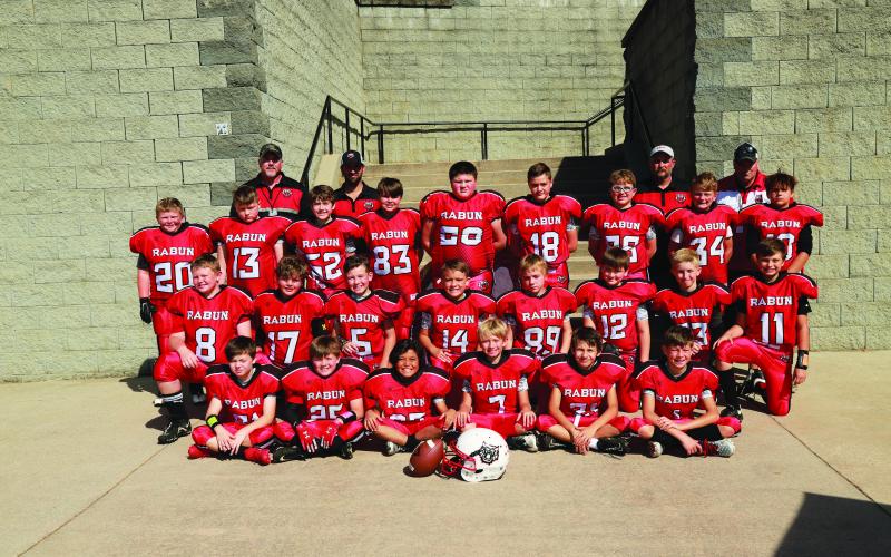 10U FOOTBALL: John Barnes; Michael Baumes; William Causin; Lane Chesser; Preston Conner; Marley Cross; Braylon Garrison; Gabe Hansen; Conner Honey; Sawyer Howard; Ashton Lackey; Gunner McCracken, Gabriel Eli Miles; Grayson Miller; Ean Page; Peyton Sawyer; Hunter Sheppard; Tyler Shook; Grayson Smith; Eiric Soto; Aaron Stancil; Miles Woodall; and Lane York.
