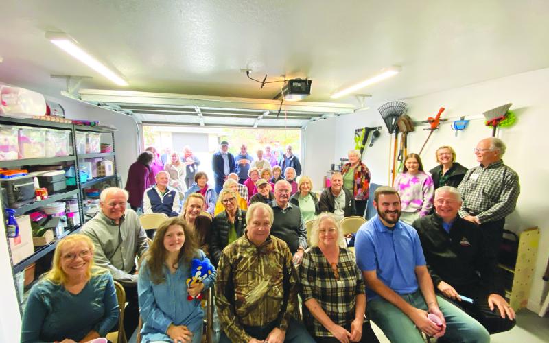 Submitted photo.  Rabun County Habitat for Humanity had a blessing for its new Habitat House with community members welcoming Becky and Ayla into their new home Sunday, Oct. 30.