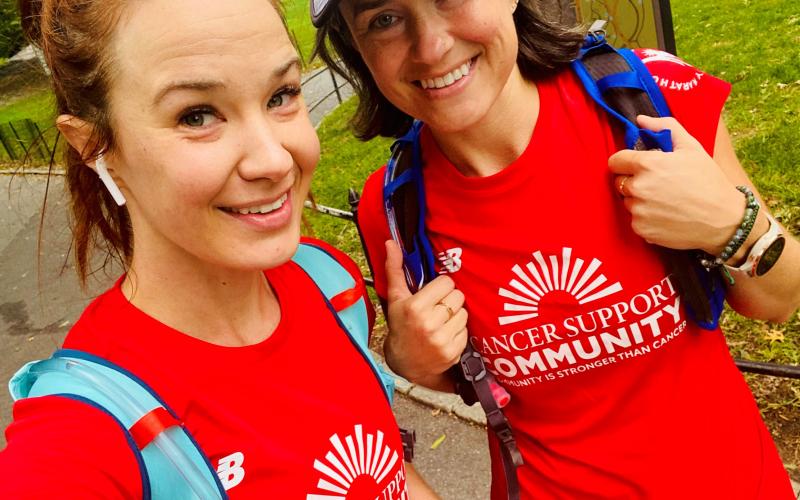 Submitted photo. Sierra Boggess, a Broadway actress, and her sister Allegra, a Rabun Gap-Nacoochee School director of orchestra programs, will run in the New York City Marathon Sunday to raise awareness for cancer.
