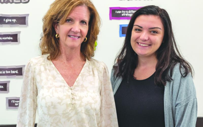 E. Lane Gresham/Tallulah Falls School. Shown, from left, are TFS Learning Center Coordinator Jane Johnston and TFS International Learning Counselor Rainen Wade.