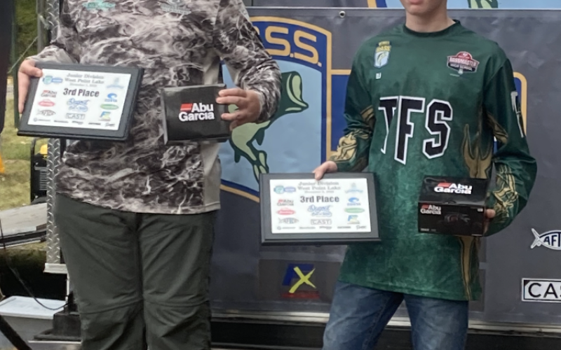 TFS Athletics. Shepherd Crumley and DJ Broome are strong middle school anglers.