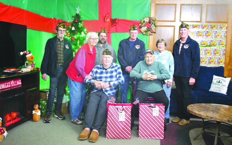 Megan Broome/The Clayton Tribune. VFW Post 4570 passes out Christmas cheer to our Rabun County veterans
