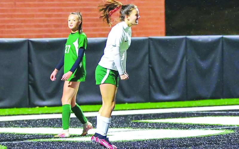TFS Athletics. Tallulah Falls School’s Addie Higbie celebrates during the 2022 season. Higbie highlights a solid returning core for the 2023 TFS soccer team that looks to build off an 11-win season. Higbie scored a school-record 21 goals last year and is only seven goals away from setting a career record for TFS in goals scored.