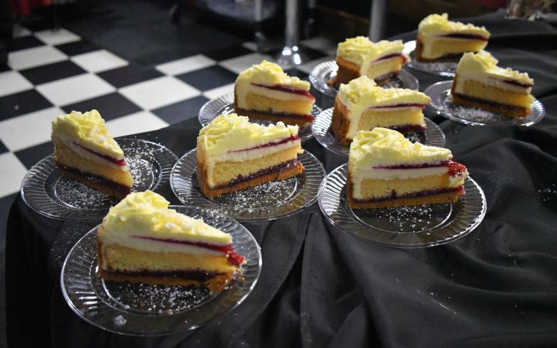 Megan Broome/The Clayton Tribune. Blueberry cheesecake was on the menu at The Soda Fountain Restaurant and Catering Tuesday as nearly 200 people attended an Italian Buffet fundraiser benefiting the local nonprofit Place of Hope North Georgia.