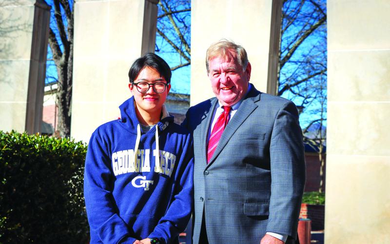 Photo courtesy Chelsea Drabik. STAR Student Aidan Min chose Chip Miller as his STAR Teacher.