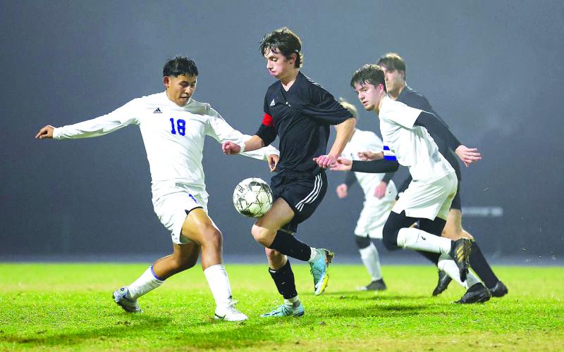 Courtesy of Austin Poffenberger. Tallulah Falls School captain Austin Ball has tied the school record for most goals scored in a career with 33, including 20 in this short season. Ball has helped lead the Indians to a 7-0 record.