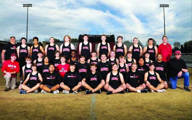 Submitted photo. The Rabun County boys track and field team is off to a solid start to their season under new head coach Tim Corbett.