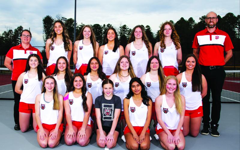 Submitted photo. The 2023 Rabun County girls tennis team.