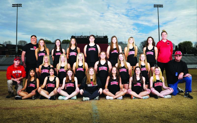 Submitted photo. The girls track and field team is off to a solid start to their season under new head coach Tim Corbett.
