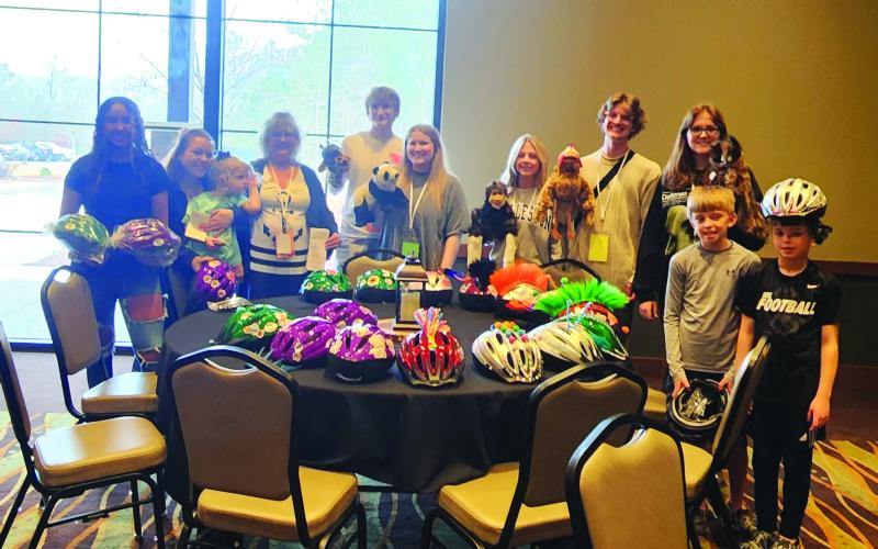 Submitted photo. Through the Helmet Matching Grant, the Georgia District Anchor Club received 25 high quality helmets to combine with the helmets they purchased. This is the signature project for the Anchor Club.