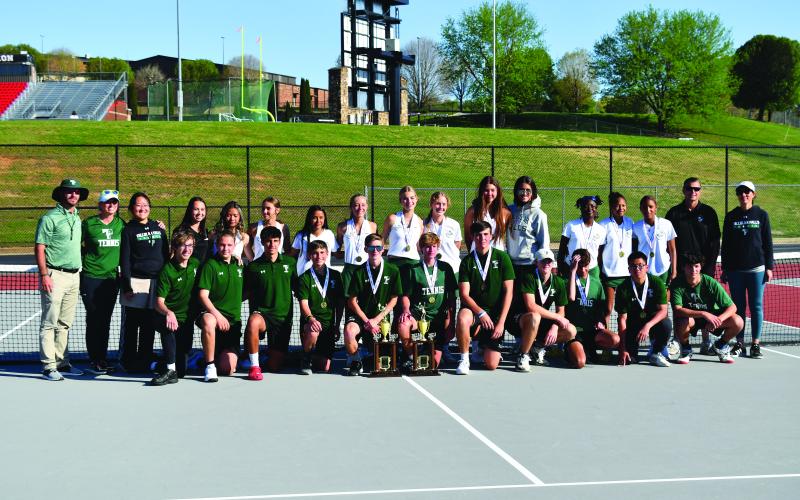 Luke Morey/The Clayton Tribune. Both Tallulah Falls tennis teams won the Region 8 Division I region tournament on Wednesday, April 12.