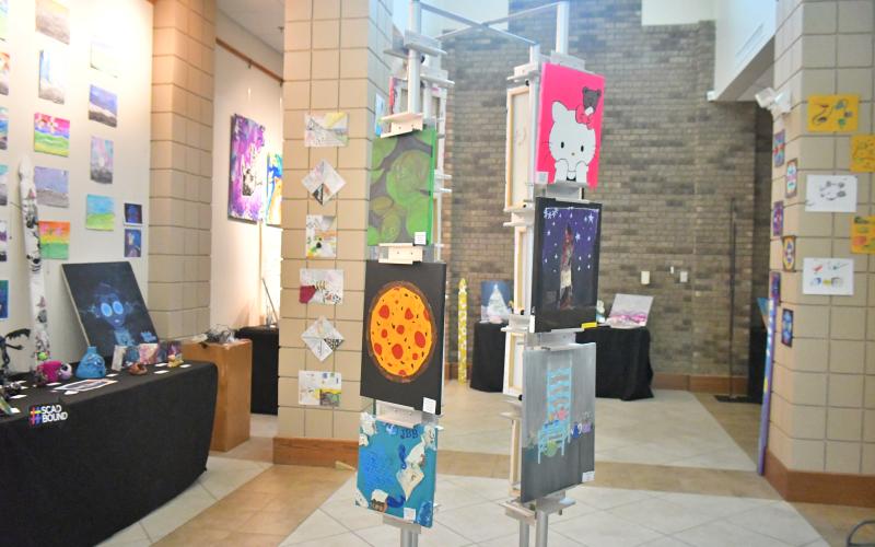 Megan Broome/The Clayton Tribune. RCMS and RCHS students showcase their art at the end-of-the-year art showcase in the FAB Friday, May 12.