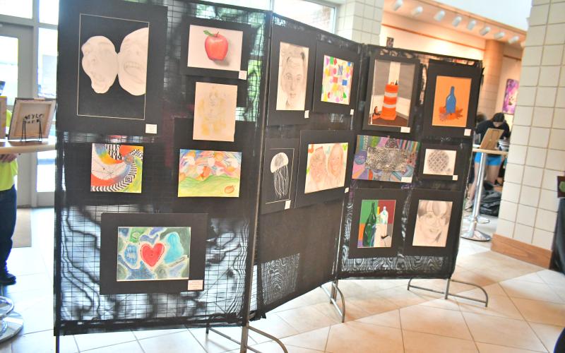 Megan Broome/The Clayton Tribune. RCMS and RCHS students showcase their art at the end-of-the-year art showcase in the FAB Friday, May 12.