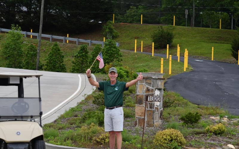 Enoch Autry/The Clayton Tribune. Residents in Tiger and throughout the county waved American flags and said “thanks for serving” to those who drove in the Armed Forces Day Convoy on May 20.
