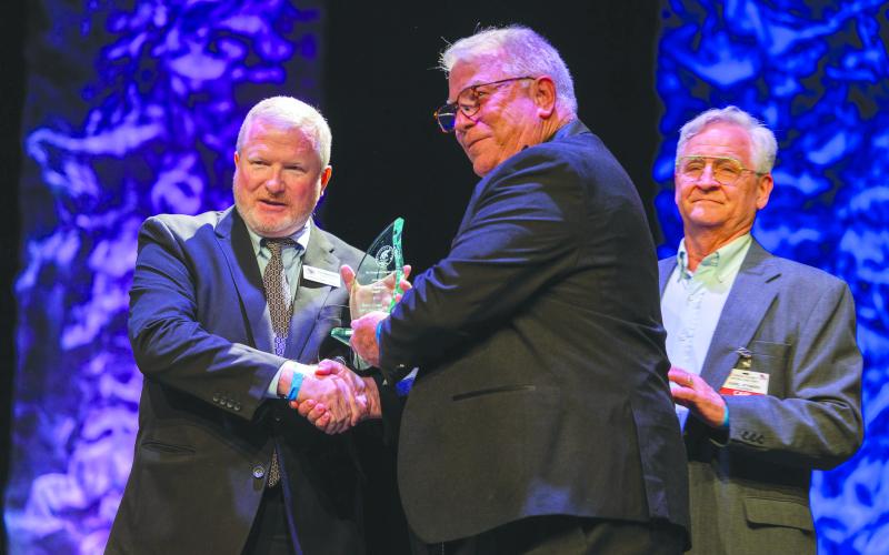 Submitted photo. The Rabun County Republican Party receives award for Best Fundraiser Award for its Rabun County Low Country Boil in August 2022.