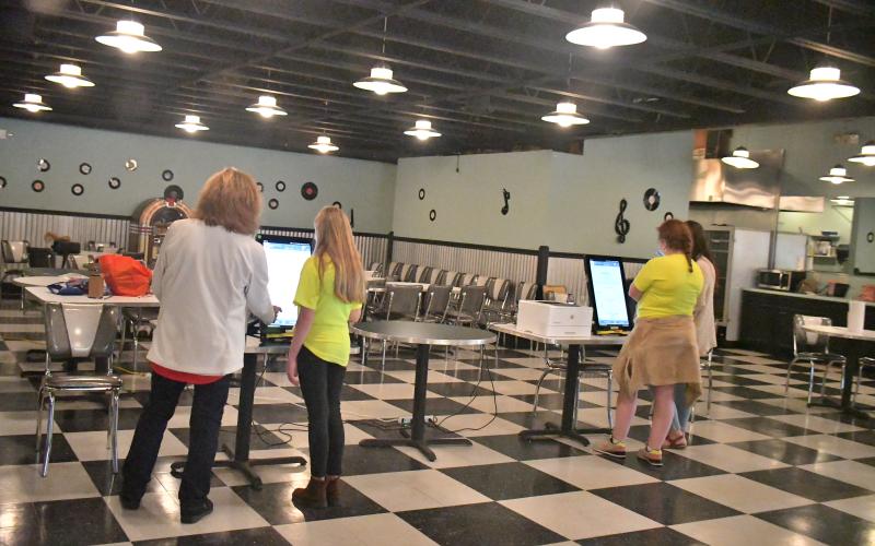 Megan Broome/The Clayton Tribune. Fifth Graders have a mock election during Government Day Friday, May 19.