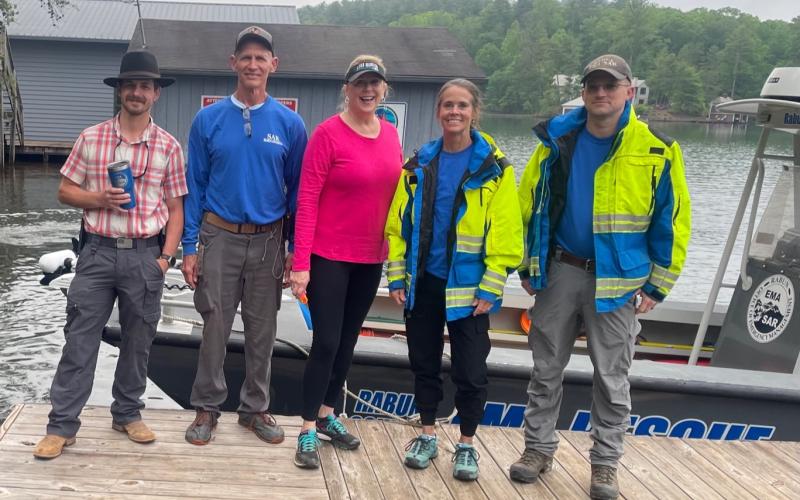 Submitted photo. Volunteers for the LBCA “Clean Up the Lake Day’ event on Friday, May 12 on Lake Burton.