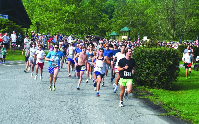 Luke Morey/The Clayton Tribune. A total of 1,300 runners participated in the 39th annual Lake Burton Fun Run on Saturday, July 1. Noah Schaich (bib number 1099) took first place.