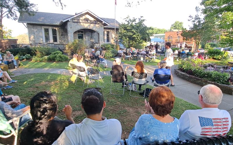 Megan Broome/The Clayton Tribune. A fundraiser for Boy Scouts of America Troop 6 brought community support to The Rock House in Clayton July 7 for the First Friday Fest sponsored by the Clayton Merchants and Business Association (CMBA).