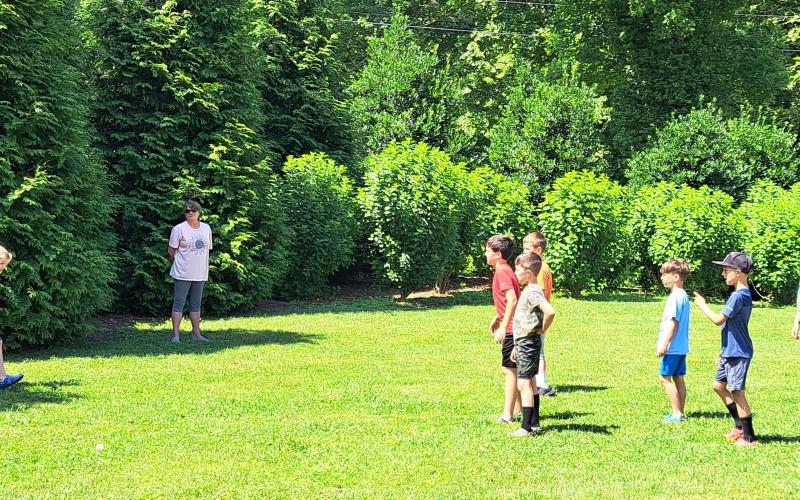Megan Broome/The Clayton Tribune. Children enjoy many fun activities outside during the Happy Helpings launch, Georgia’s Food Service Program for Kids, at the pavilions behind Rabun County Public Library June 13.