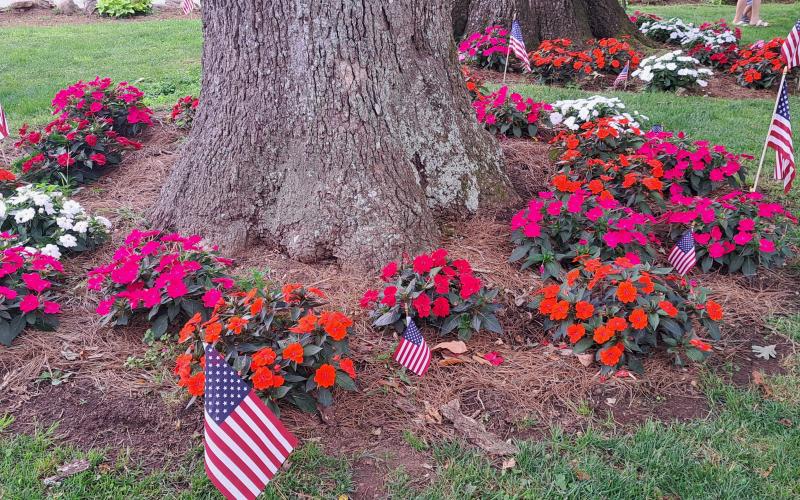 Megan Broome/The Clayton Tribune. The Dillard House Oaklawn was decorated in red, white and blue to celebrate Independence Day in a patriotic way July 3 and 4.