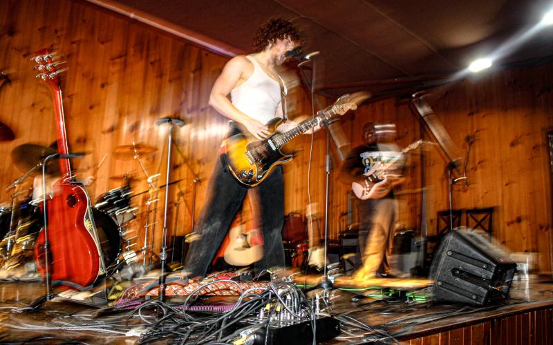 Submitted photo taken by Ashley Hauff. The headlining band, “Intension,” featuring Zach Coffman, Brad Hardeman, Sam Coffman, and Anthony De Peaza.