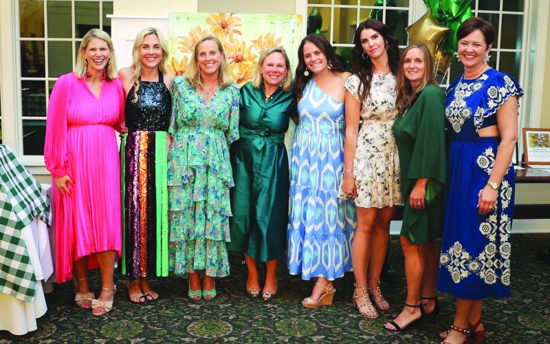 Photo courtesy Rabun Gap-Nacoochee School.  Gala committee volunteers Charlotte Muir, Andrea Sorgeloos, Bethany Weisser, Sarah Barge, Jennifer Stapleton, Ava Zavala, Lisa Haynie and Shelia Kennett-Johnson.