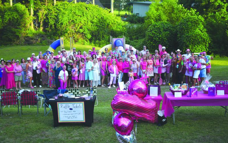 Enoch Autry/The Clayton Tribune. More than 100 dressed the part of either Barbie or Ken to watch the new film at the Tiger Drive-In on Aug. 4. Additionally, almost $7,000 was raised to support F.A.I.T.H. by the group wearing a lot of pink.