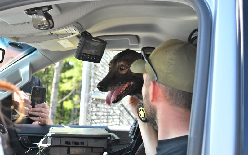 Megan Horn/The Clayton Tribune. Rabun 911 Dispatch also gave a radio sign off for K9 Jorka and her retirement was official Sept. 8.