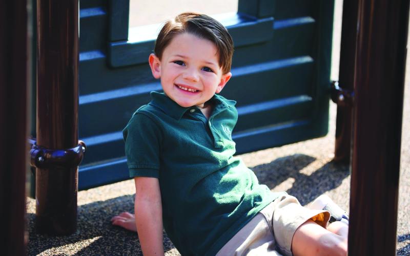 Photo courtesy Rabun Gap-Nacoochee School. Bryce Perez ’37 of Tiger, GA on the first day of school at Rabun Gap-Nacoochee School.