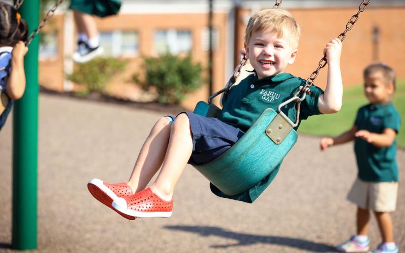 Photo courtesy Rabun Gap-Nacoochee School. Charlie Sorgeloos '38 of Rabun Gap, GA on the first day of school at Rabun Gap-Nacoochee School. Rabun Gap welcomed back 675 students in grades PreK3-12 on August 23.
